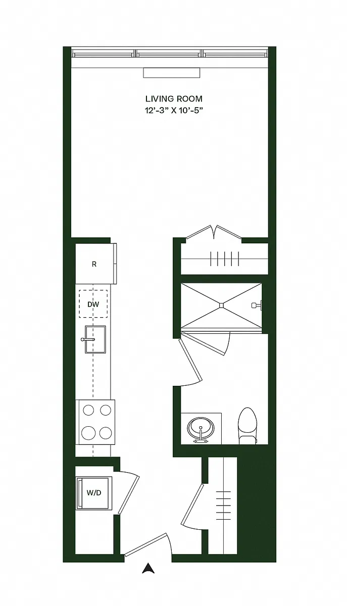 Floor plan Residence 11 - Studio 1BA