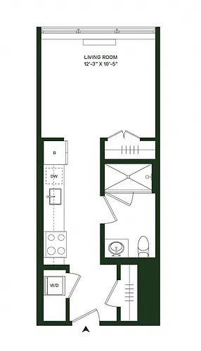 Floor plan Residence 11 - Studio 1BA