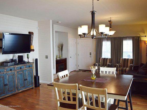 Dining area and living room