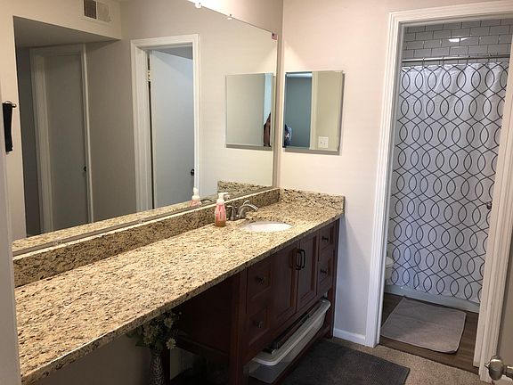 Vanity area outside of bathroom