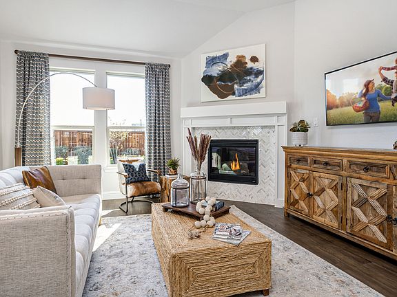 Great room with fireplace