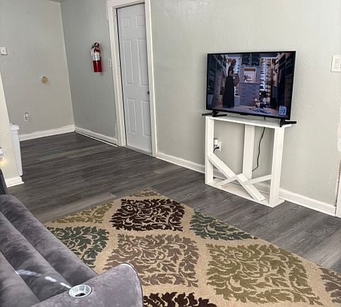 Living room and side exterior door