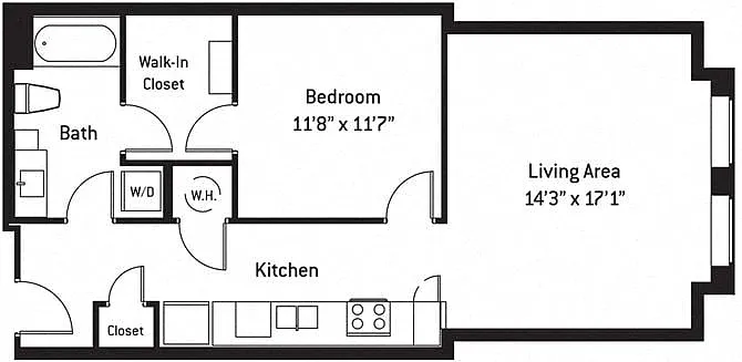 Floor plan 1A-J (Affordable Housing)