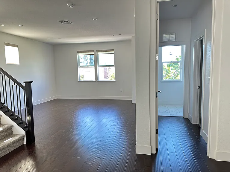 Second Floor - Family/Living room, half bath and washer/dryer area