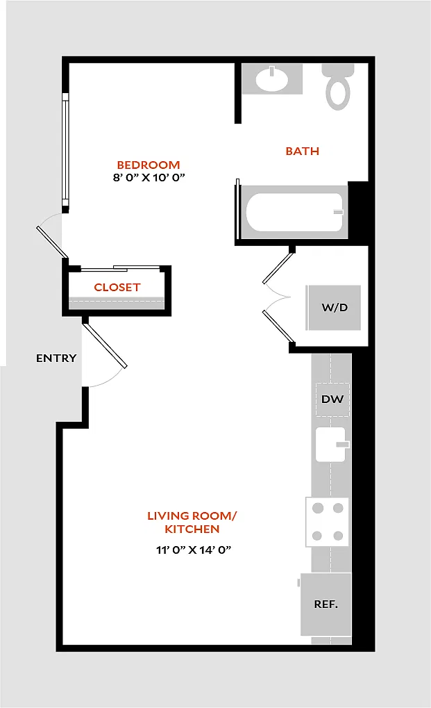 Floor plan Studio A