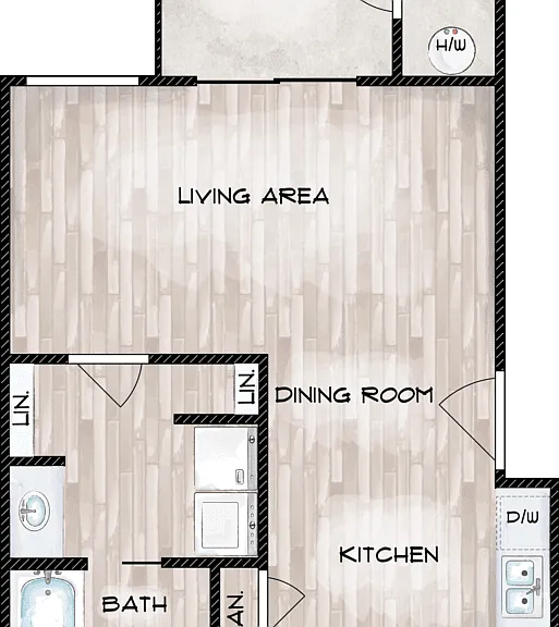 Studio - BRAND NEW Floorplan Diagram