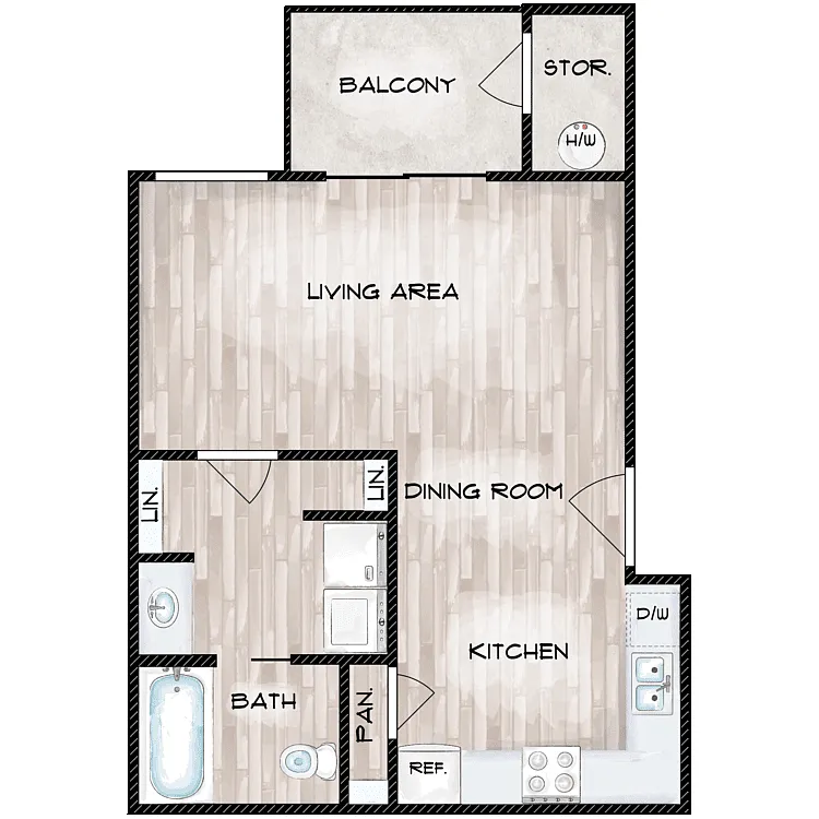 Floor plan Studio - BRAND NEW
