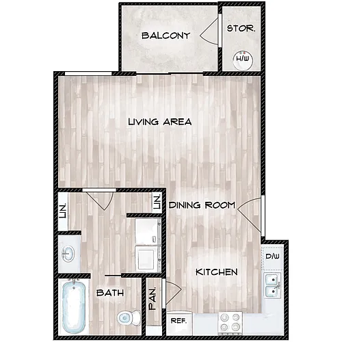 Floor plan Studio - BRAND NEW