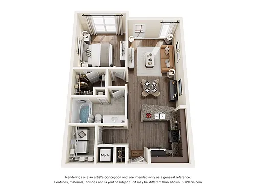 Floor plan 1 Bedroom A7