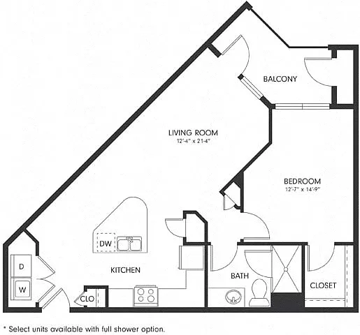 Floor plan One-Bedroom (A4)