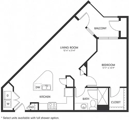 Floor plan One-Bedroom (A4)