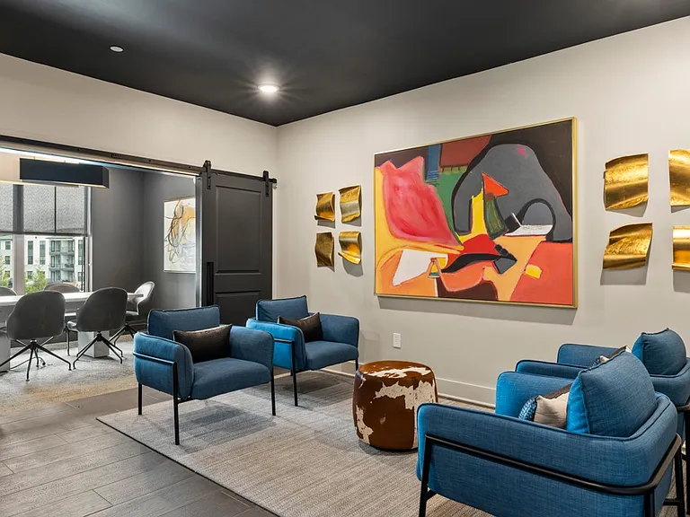 Co-working Lounge with Private Office Spaces and Conference Room