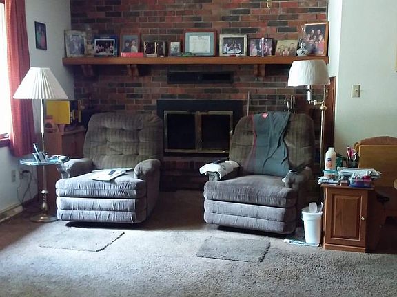 Living room fireplace