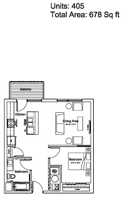 Floor plan 405-1B1B