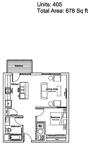Floor plan 405-1B1B