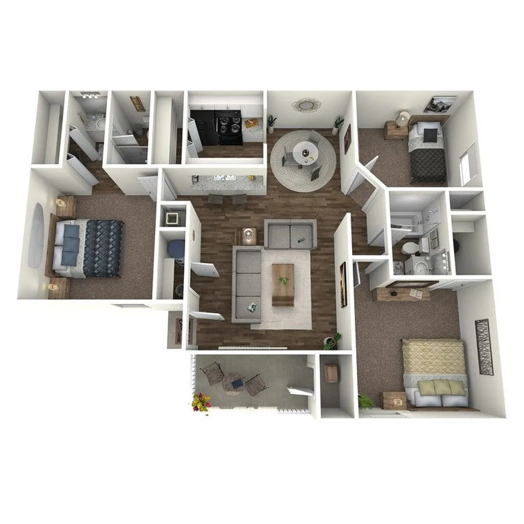 Floor plan 3 Bed 2 Bath