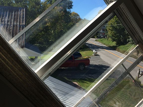 Master bedroom angled window