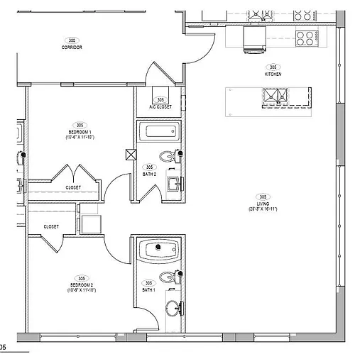 Floor plan 305