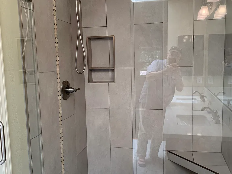 Shower in Master bathroom.