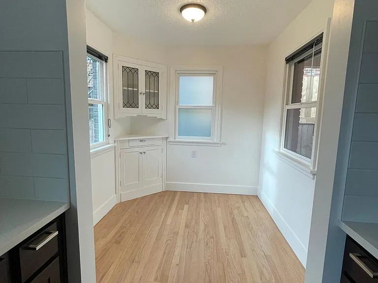 Kitchen Nook, with original refurnished built-ins