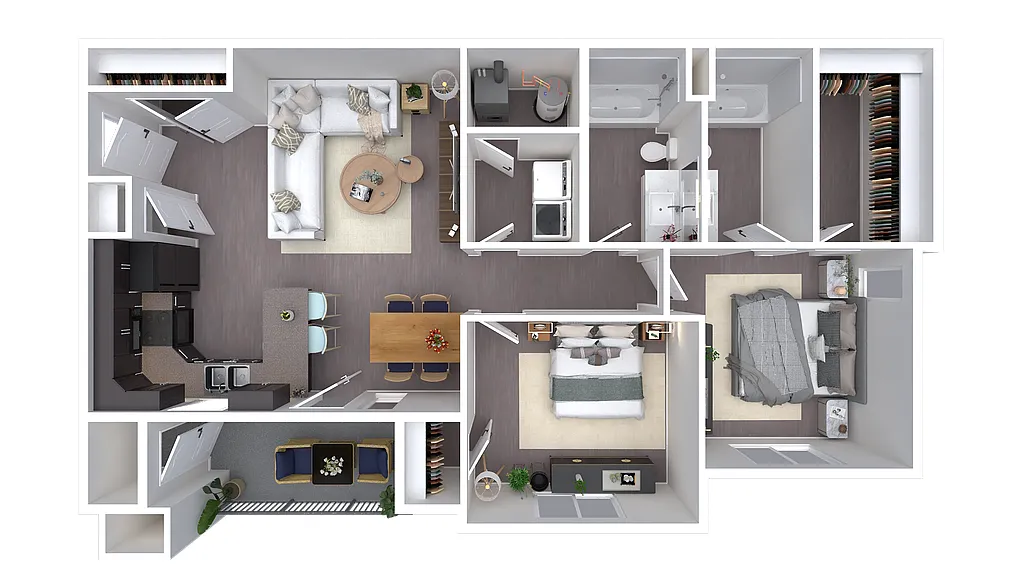 Floor plan 2 Bedroom 2 Bathroom