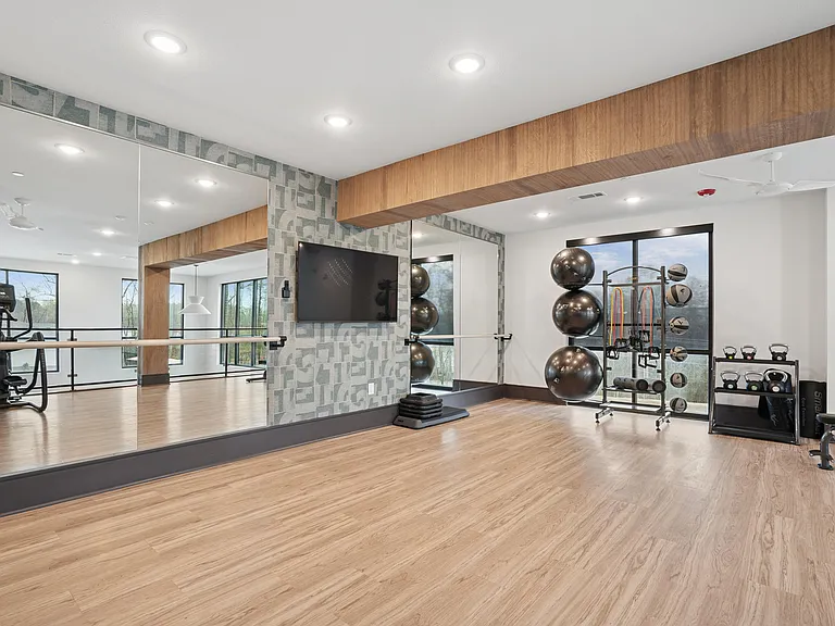 Yoga Room with Free Weights