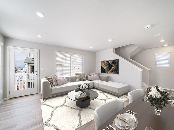 Great room staged