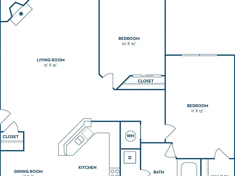 2 Bedroom | 1 Bath | 1060 SF 2 Bedroom | 1 Bath | 1060 SF