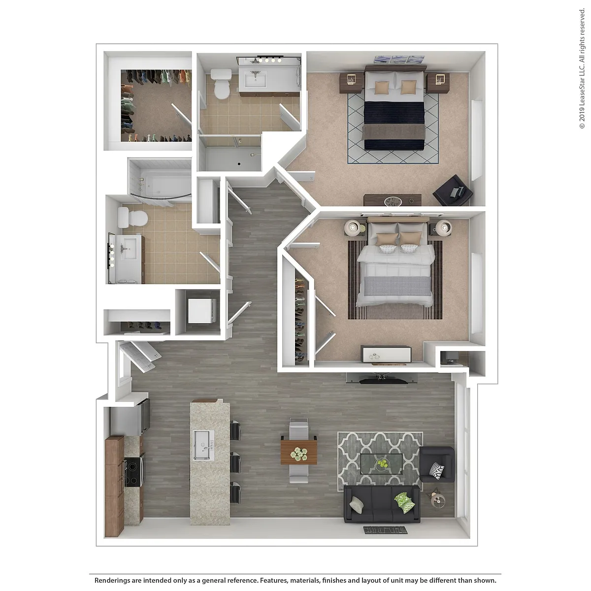 Floor plan C05.1 - 2 bed/2 bath