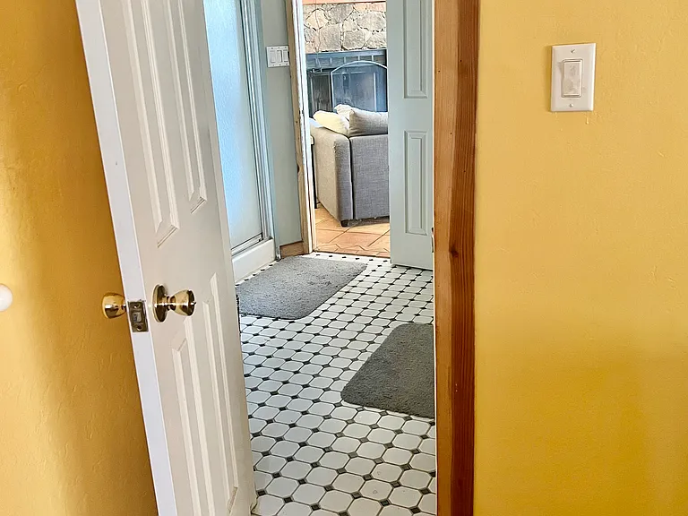 Bedroom, bathroom,