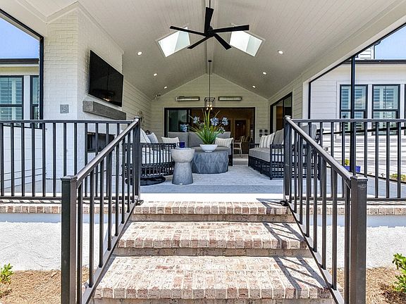 Covered Outdoor Living with Fireplace