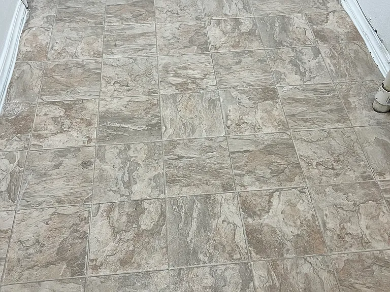 new floor in the washer and dryer, new paint as well
