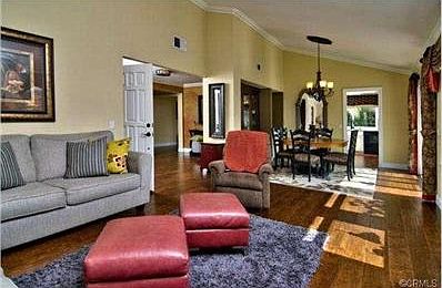 High ceilings with crown moulding