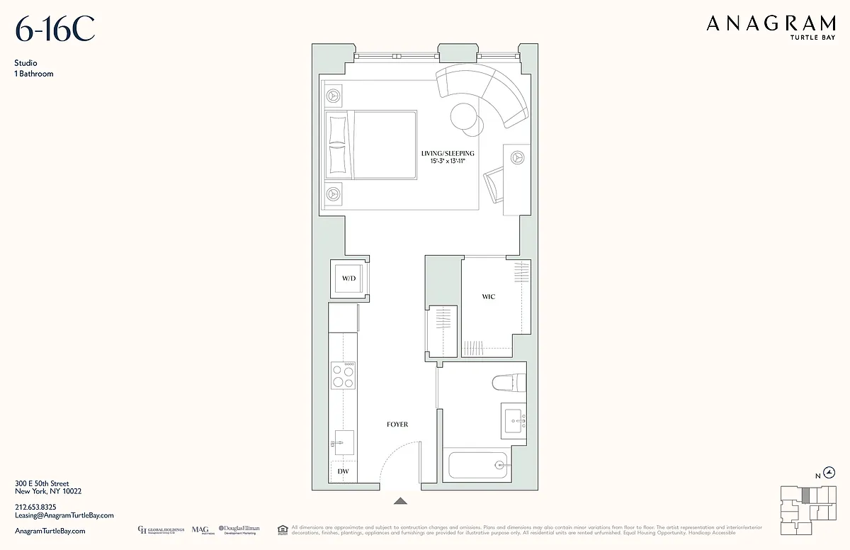 Floor plan Studio 6-16C