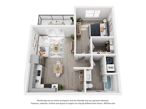Floor plan 1x1 Aura