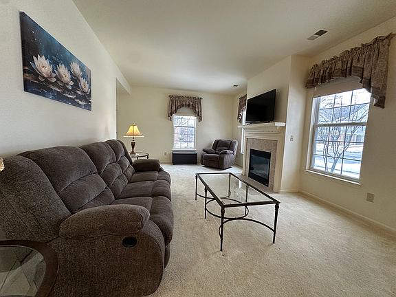 Snuggle up to this gas fireplace