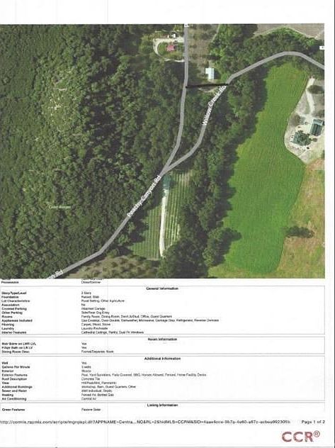 Aerial shot of land. Black line is approximate property line. You can see the dirt portion of Willow Creek Rd as it curves around that property line.