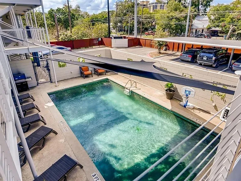 A large well-maintained pool