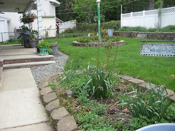 back yard and patio