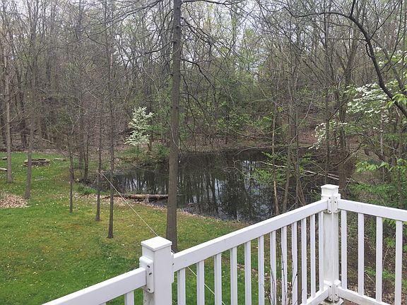 Deck overlooking pond