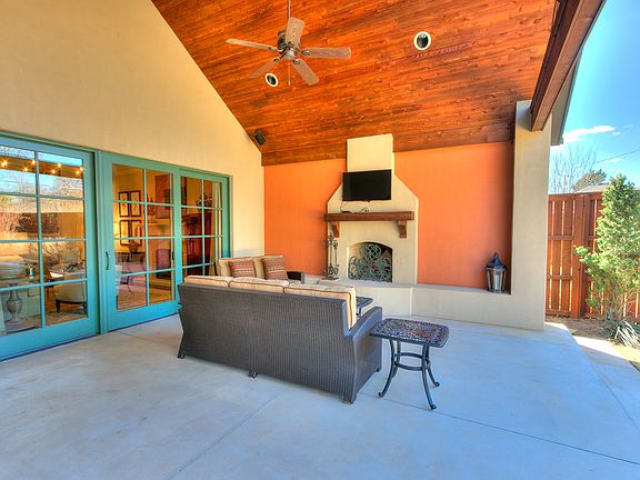 Real wood burning fireplace