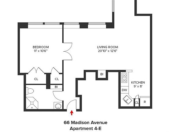 2nd image of 66 Madison Ave APT 4E