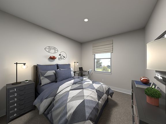 Secondary bedroom in the Wilson floorplan at Meritage Homes.