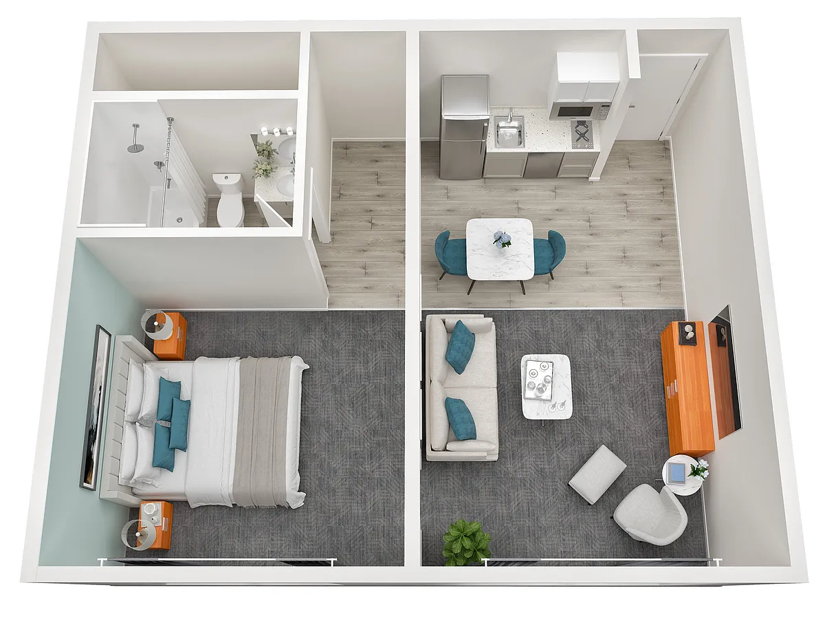 Floor plan One Bedroom Floorplan
