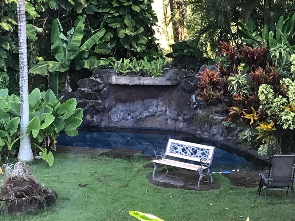 Private pool and hot tub