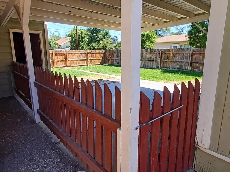 Covered Patio off carport and back of house