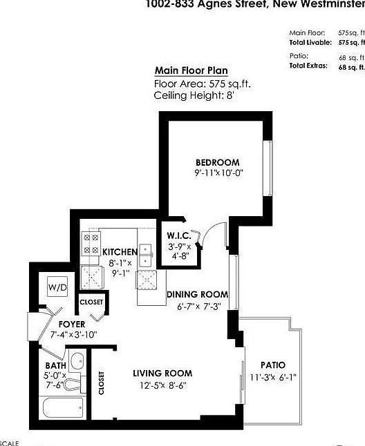 1 bed, 541 sqft, $2,100 — Photo 2