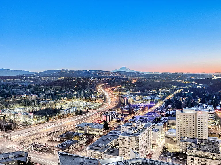 View from the penthouse at sunset