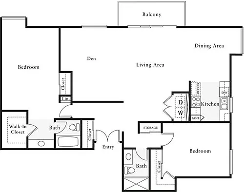 Floor plan 2 Bedrooms H
