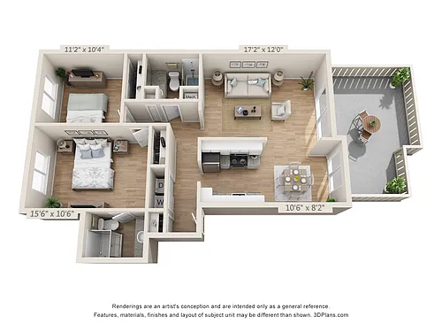 Floor plan 2X2 A